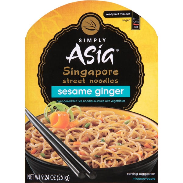 Asian Foods Simply Asia Sesame Ginger Singapore Street Noodles hero