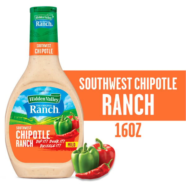 Salad Dressing & Toppings Hidden Valley Southwest Chipotle Ranch Topping and Dressing hero