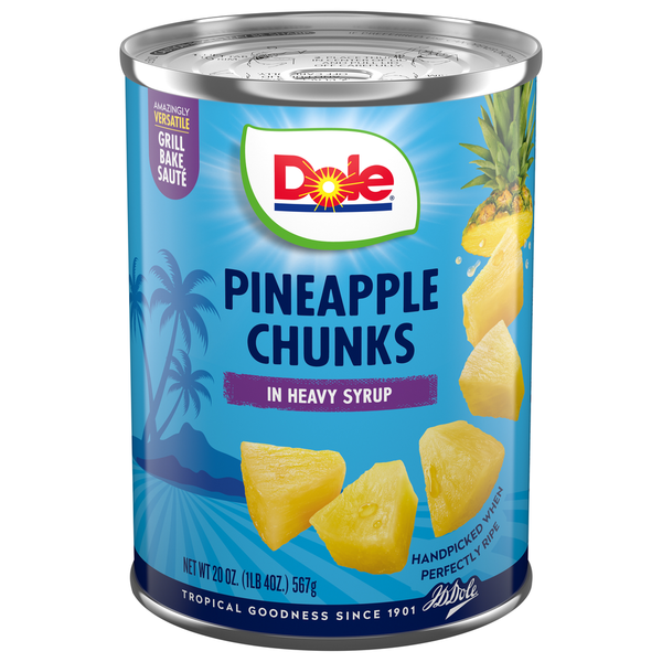 Canned Fruit & Applesauce Dole Pineapple Chunks hero