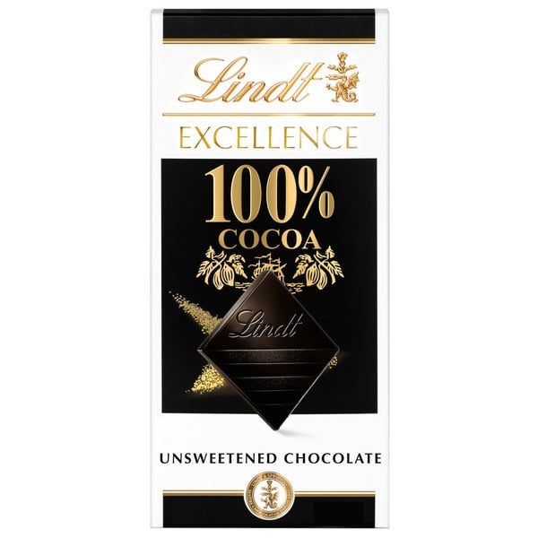 Candy & Chocolate Lindt Excellence 100% Cocoa Dark Chocolate Candy Bar hero