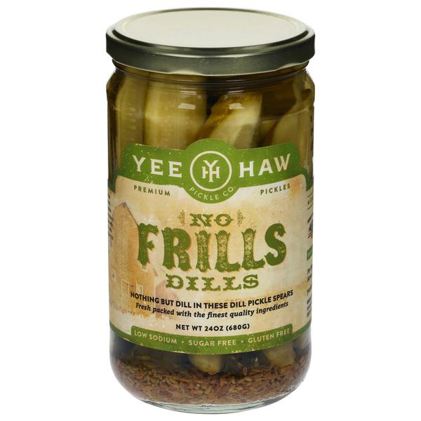 Pickled Goods & Olives Yee-Haw Pickle Co. Pickles, No Frills Dills, Premium hero