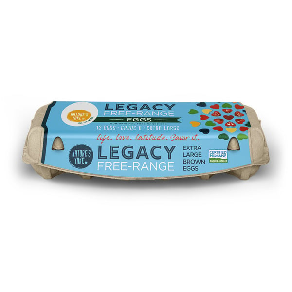 Eggs Nature's Yoke Legacy Free Range Extra Large Brown Eggs hero