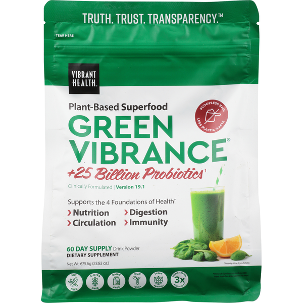 Vitamins & Minerals Vibrant Health Green Vibrance Powder, 60 Day Supply hero