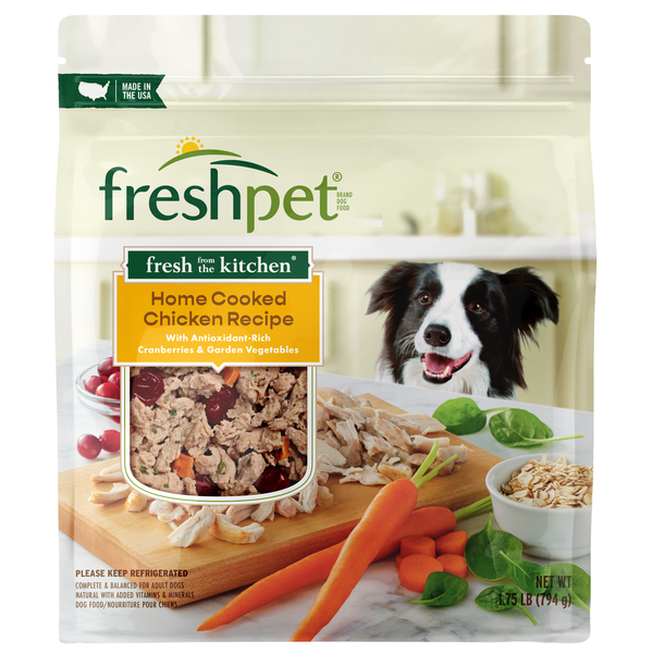 Fresh Dog/Cat Food (Refrigerated) Freshpet Dog Food, Home Cooked Chicken Recipe hero