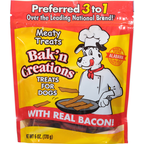 Dog Food & Care Meaty Treats Treats for Dogs, with Real Bacon hero