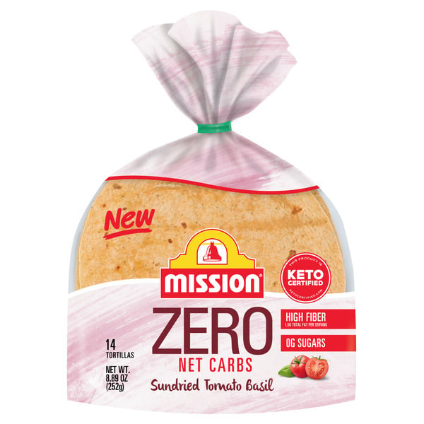 Packaged Bread Mission Zero Net Carbs Sundried Tomato Basil Tortillas hero