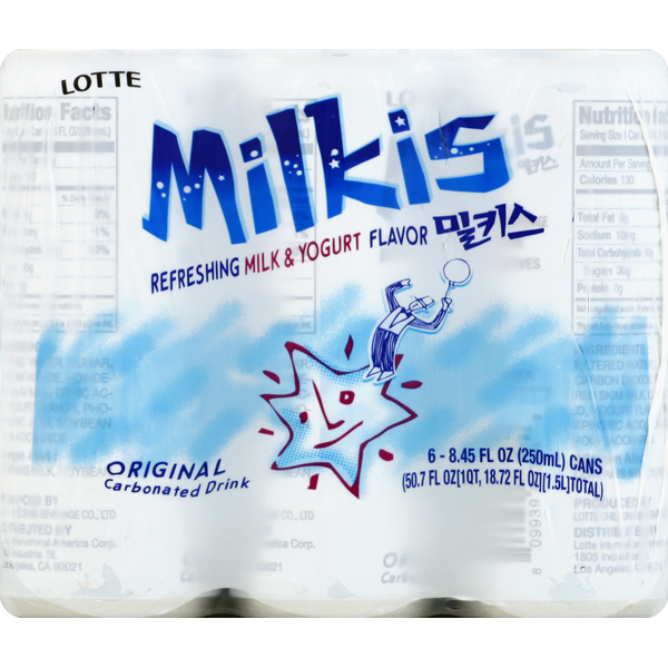 Soda Lotte Carbonated Drink, Original, Milkis hero