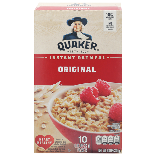 Cereal Quaker Instant Oatmeal, Original - Pack hero