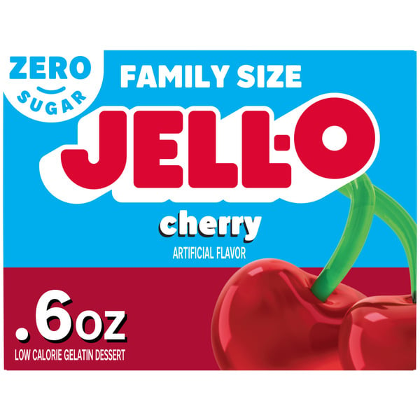 Doughs, Gelatins & Bake Mixes Jell-O Zero Sugar Cherry Flavor Gelatin hero