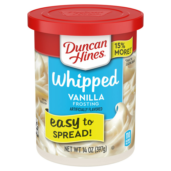 Baking Supplies & Decor Duncan Hines Whipped Vanilla Frosting, Canned Frosting hero