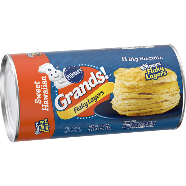 Refrigerated Dough & Biscuits Pillsbury Grands! Flaky Layers Biscuits, Sweet Hawaiian hero