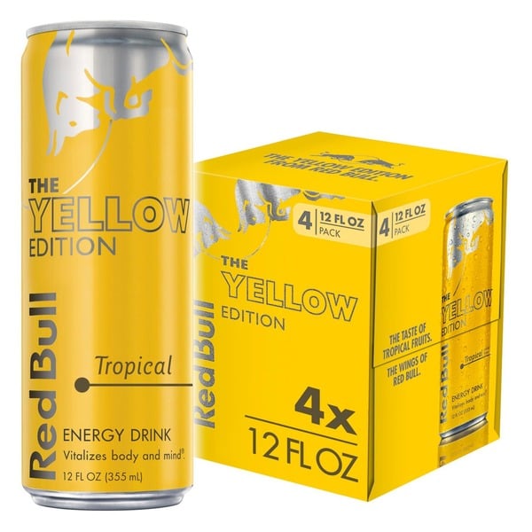 Energy & Sports Drinks Red Bull Yellow Edition Tropical Energy Drink hero