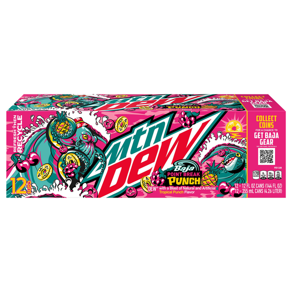 Soft Drinks Mountain Dew Baja Point Break Punch Tropical Punch hero