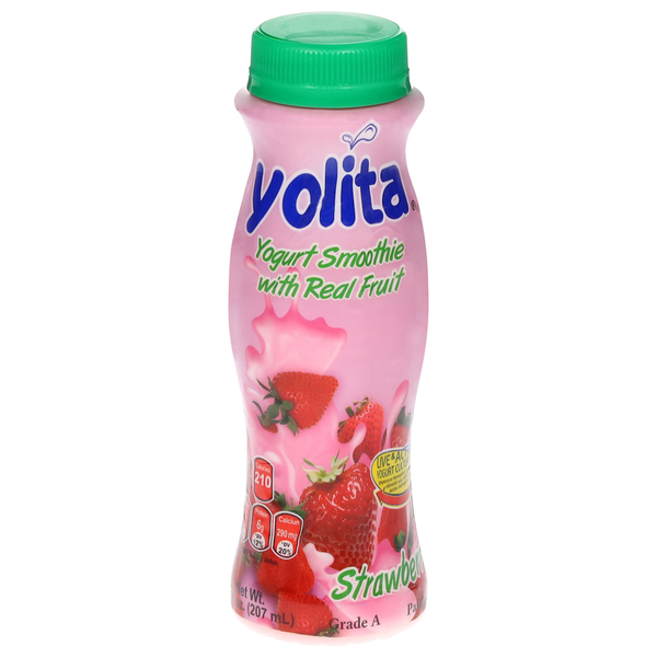 yolita Yogurt Smoothie, with Real Fruit, Strawberry hero