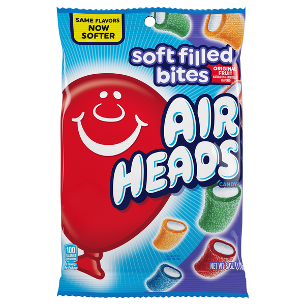 Candy & Chocolate AirHeads Candy, Original Fruit, Soft Filled Bites hero