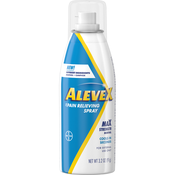 Muscles, Joints & Pain Relief AleveX Pain Relieving Spray, Max Strength, Menthol hero