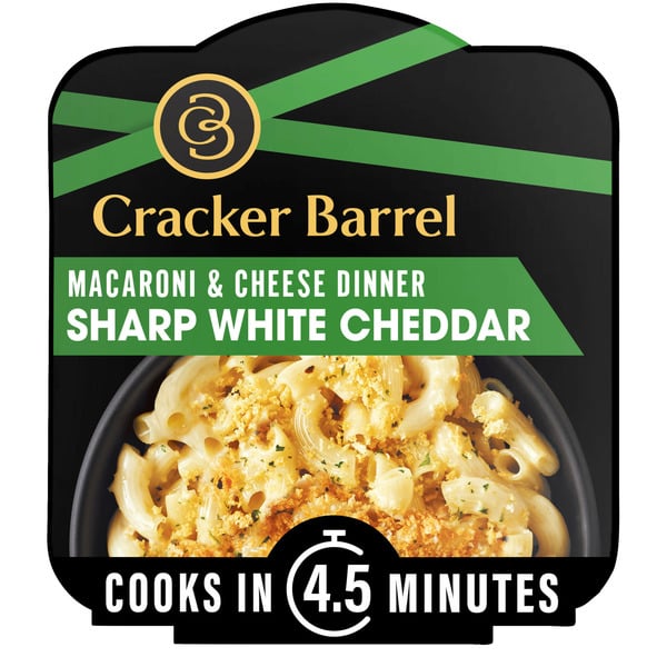 Instant Foods Cracker Barrel Sharp White Cheddar Mac & Cheese Single Bowl Dinner hero