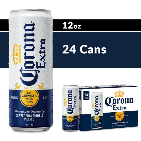 Refrigerated Corona Extra Mexican Lager Import Beer Cans hero