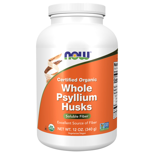 Digestion NOW Whole Psyllium Husks, Organic hero