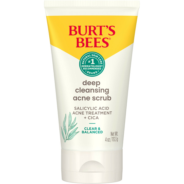 Facial Care Burt's Bees Clear and Balanced Deep Cleansing Acne Face Scrub hero