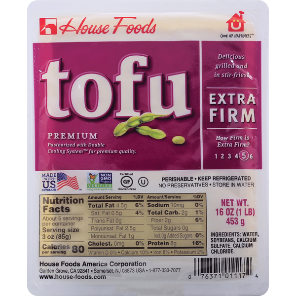 Tofu & Meat Alternatives House Foods Tofu, Premium, Extra Firm hero