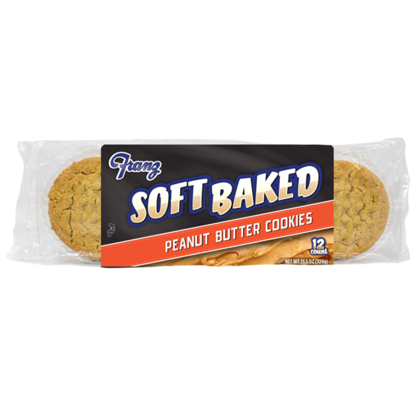 Cookies & Cakes Franz Soft Baked Peanut Butter Cookies, 12 Count hero