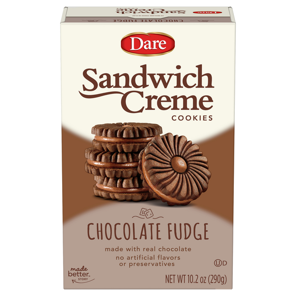 Cookies & Cakes Dare Cookies, Chocolate Fudge, Sandwich Creme hero