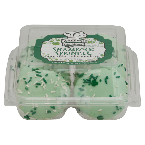 Cookies & Cakes Superior On Main Vanilla Cake Cookies, Shamrock Sprinkle hero