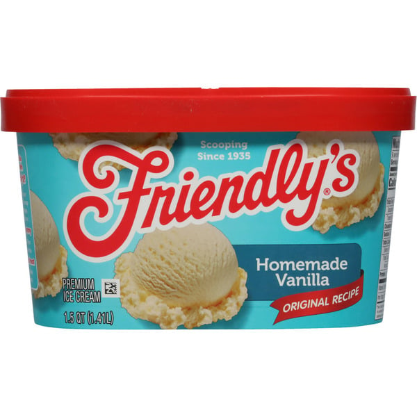 Ice Cream & Ice Friendly's Rich And Creamy Homemade Vanilla Premium Ice Cream 1.5 Quart hero