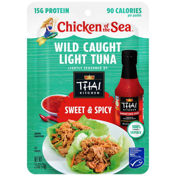 Canned Meat & Seafood Chicken of the Sea Tuna, Light, Wild Caught, Sweet & Spicy hero