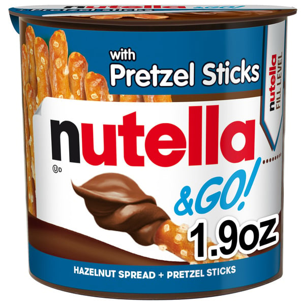 Spreads Nutella Hazelnut and Cocoa Spread with Pretzel Sticks, Snack Cup hero