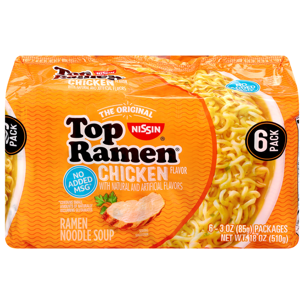 Dry Pasta & Noodles Nissin Top Ramen Chicken Flavor Ramen Noodle Soup hero