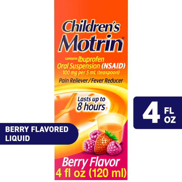 Pain Relief Children's Motrin Oral Suspension, Berry hero