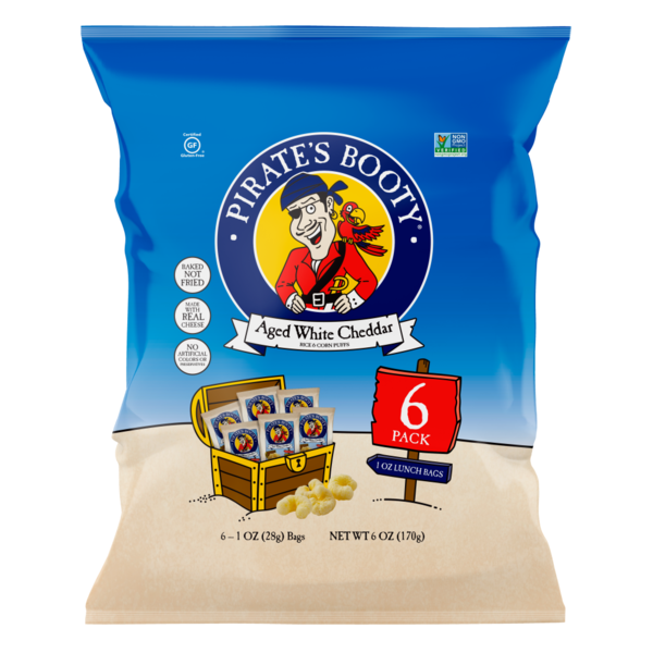 Chips & Pretzels Pirate's Booty Aged White Cheddar Non-GMO hero