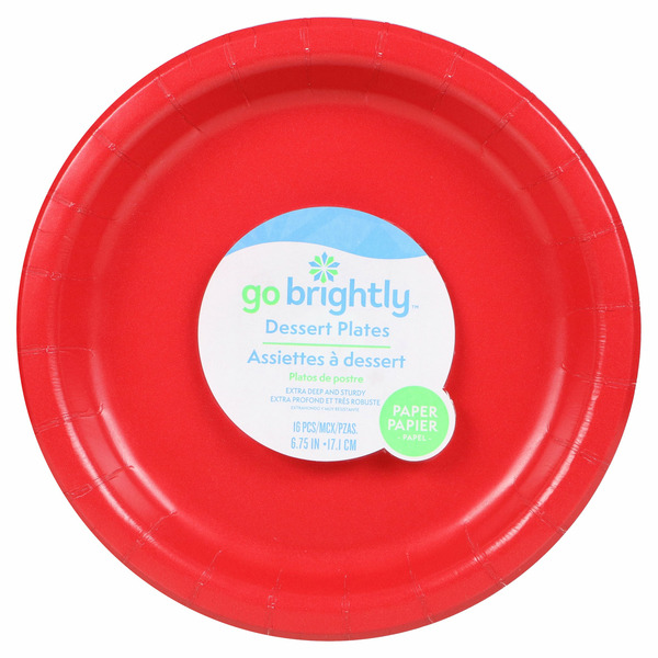 Go Brightly 6.75 In Paper Apple Red Dessert Plates hero