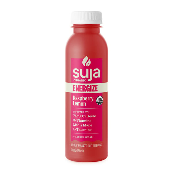 Refrigerated Beverages Suja Organic Energize Raspberry Lemon Cold Pressed Juice Drink hero