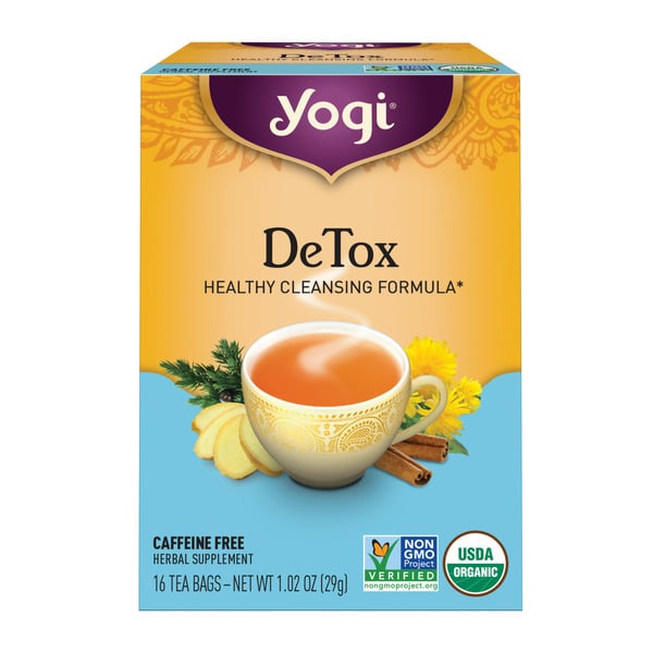 Tea Yogi Tea Herbal Tea, DeTox, Caffeine Free hero