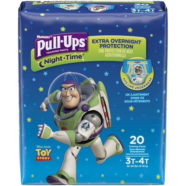 Diapers & Wipes Pull-Ups Night-Time Potty Training Pants for Boys, 3T-4T (32-40 lb.), 20 Ct. (Packaging May Vary) hero