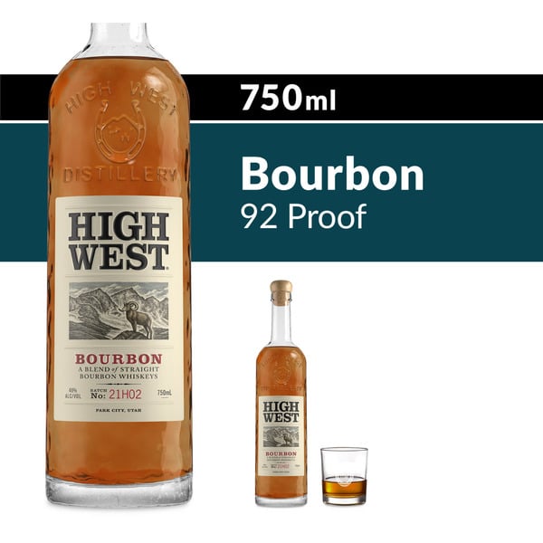 North American Whiskey High West Bourbon Whiskey Bottle hero