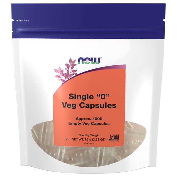 More Household NOW Empty Capsules, Vegetarian, Single 0" hero