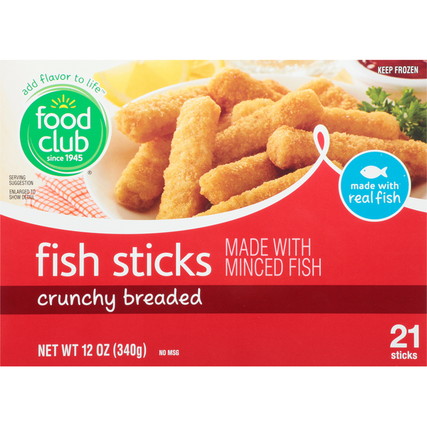 Frozen Meat & Seafood Food Club Fish Sticks, Crunchy Breaded hero