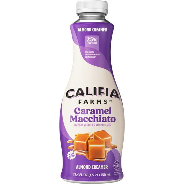 Cream & Half & Half Califia Farms Caramel Macchiato Almond Milk Coffee Creamer hero