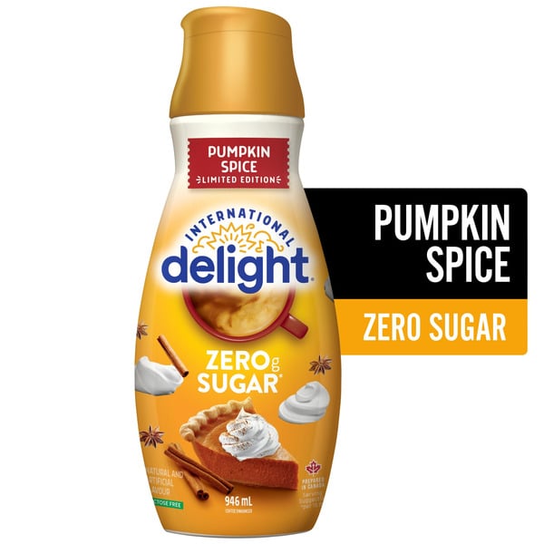 Cream International Delight Zero Sugar Pumpkin Spice Coffee Enhancerimited Edition hero