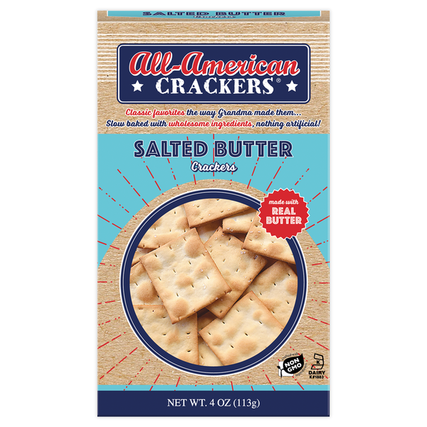 Crackers All-American Salted Butter Snack Crackers hero