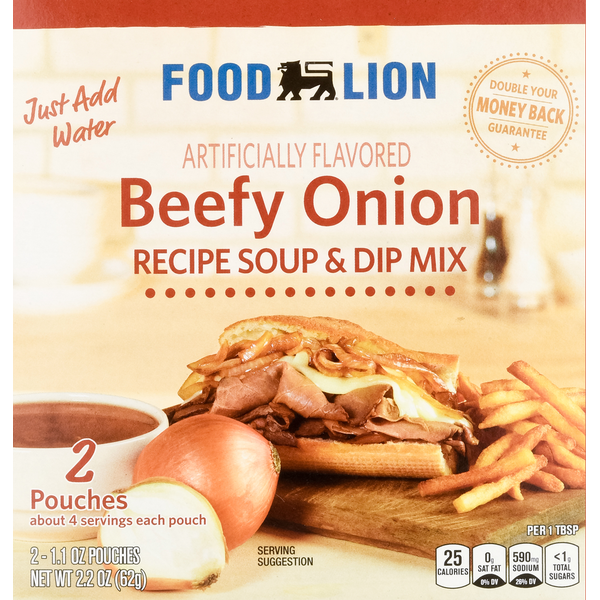 Soup, Broth & Bouillon Food Lion Recipe Soup & Dip Mix, Beefy Onion hero