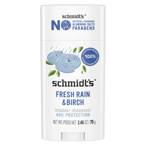 Schmidt Old Tyme Aluminum-Free Vegan Deodorant Fresh Rain & Birch with 24 Hour Odor Protection hero