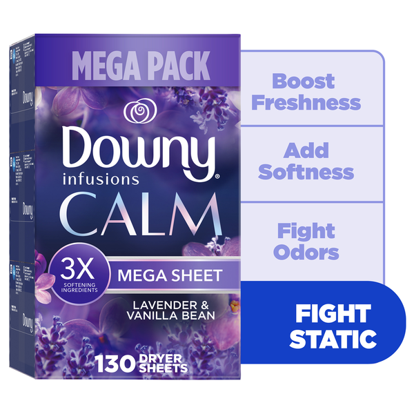 Laundry Downy Infusions Dryer Sheets, CALM hero