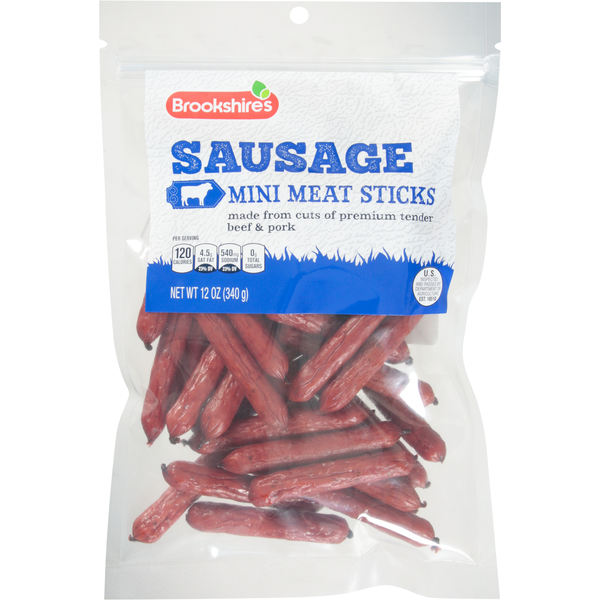 Hot Dogs, Bacon & Sausage Brookshire's Mini Meat Sticks, Sausage hero