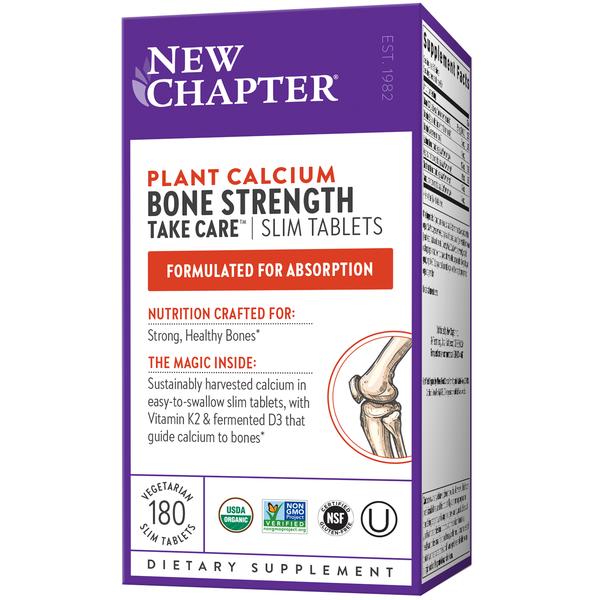 Vitamins & Supplements New Chapter Bone Strength Take Care, Slim Tabs, Organic Plant Calcium hero