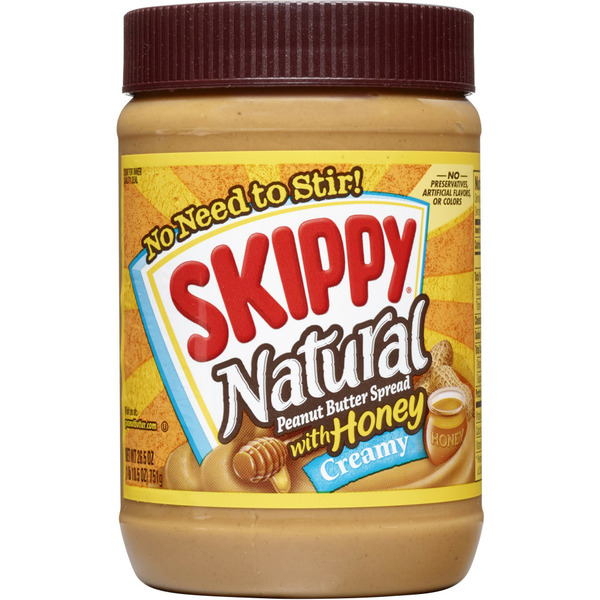 Spreads SKIPPY Creamy Natural Peanut Butter Spread With Honey hero